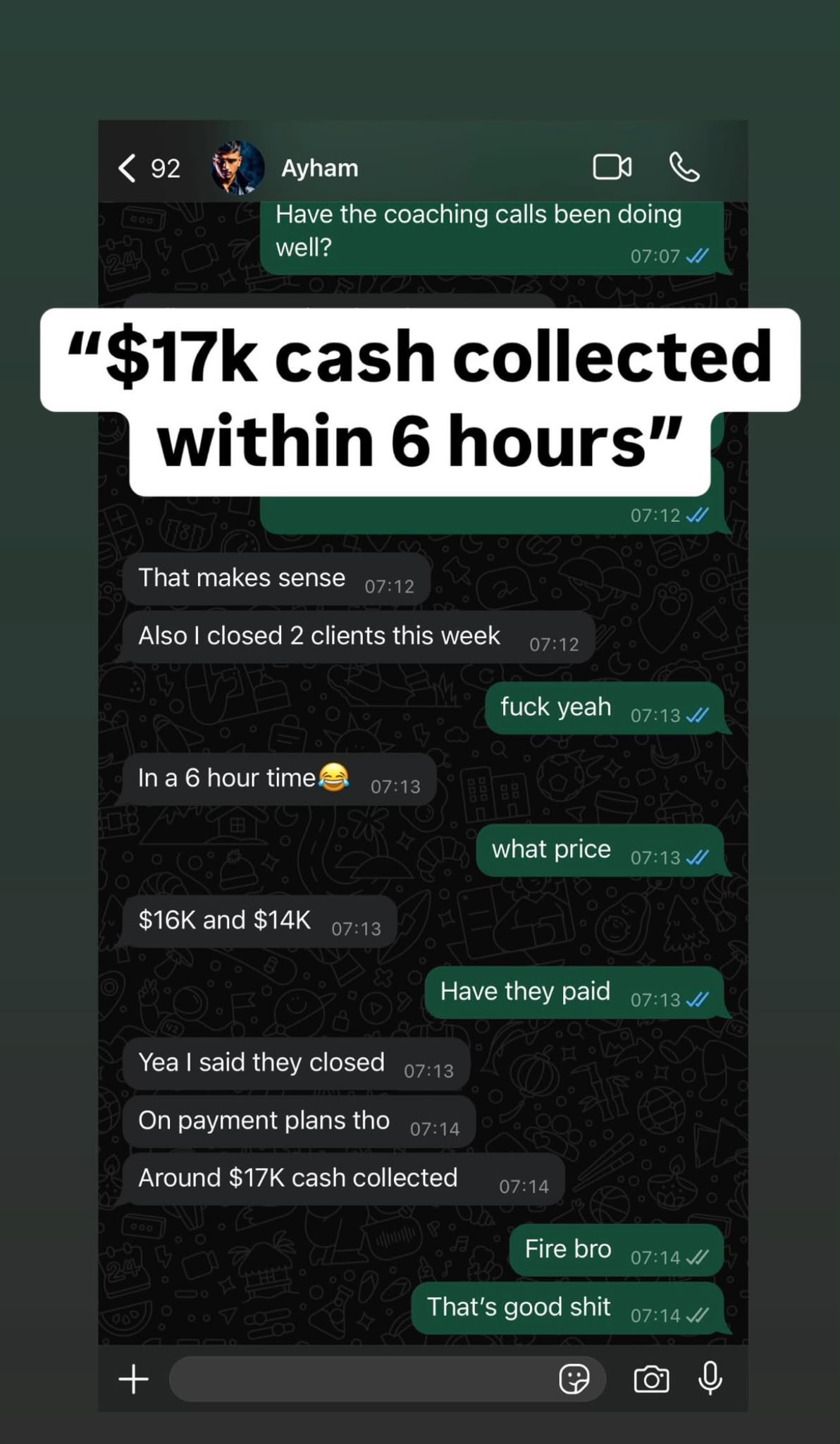 Sales Wizards client result